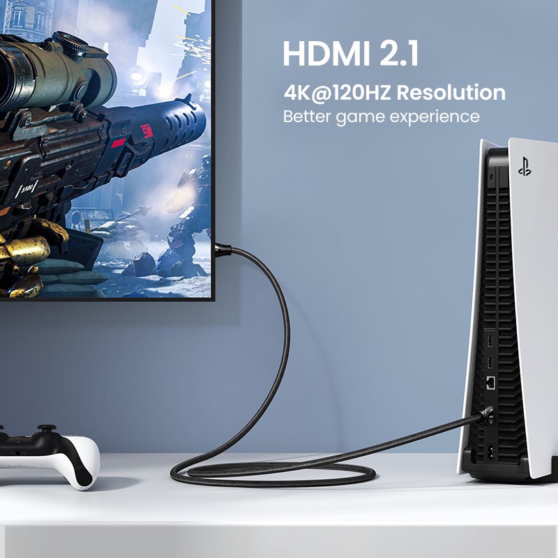 Ugreen 60633 Cáp HDMI 2.1 dài 10m chuẩn 8K@60MHz cao cấp