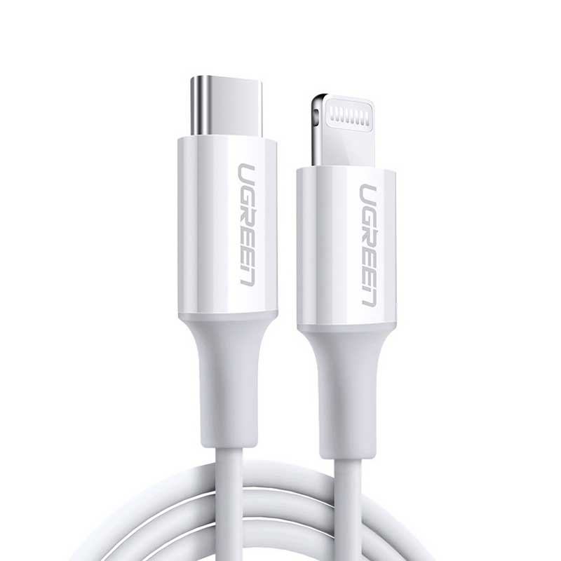 Ugreen 60747 Cáp USB-C to Lightning UGREEN 0.5m (Trắng) cao cấp