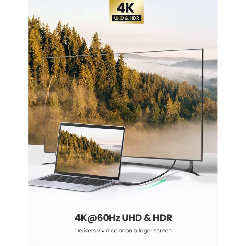 UGREEN 70450 Đầu chuyển USB Type C ra HDMI 4K@60Hz chính hãng