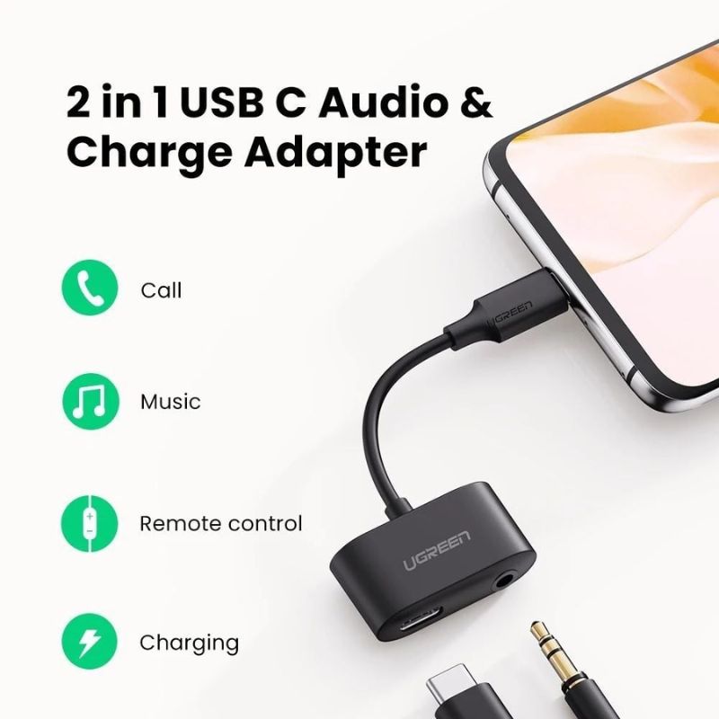 UGREEN 70606 Cáp chuyển đổi USB Type-C sang 3.5mm chính hãng