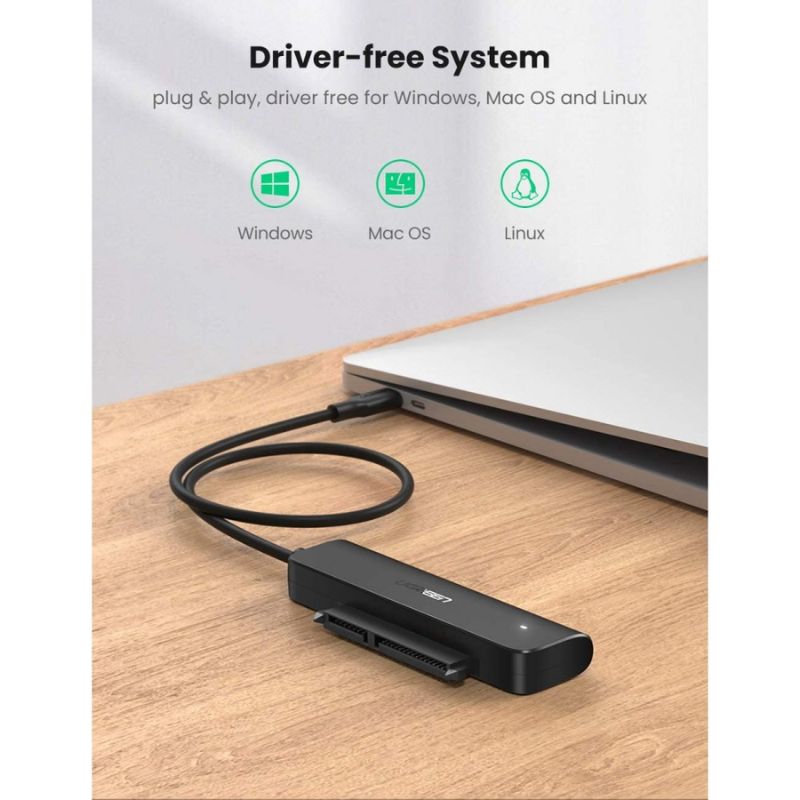 UGREEN 70610 Cáp USB Type C kết nối ổ cứng SATA 2.5 inch chính hãng