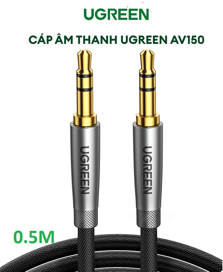 Ugreen 70880 cáp âm thanh 3,5mm dài 0,5M chính hãng.