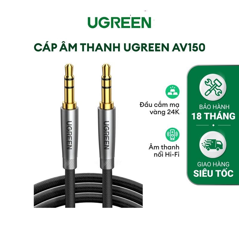 Ugreen 70880 cáp âm thanh AV 150 3,5mm chính hãng.