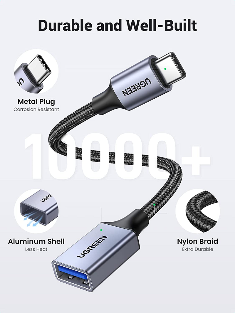 Ugreen 70889 Cáp chuyển USB Type C sang USB 3.0 OTG 25cm