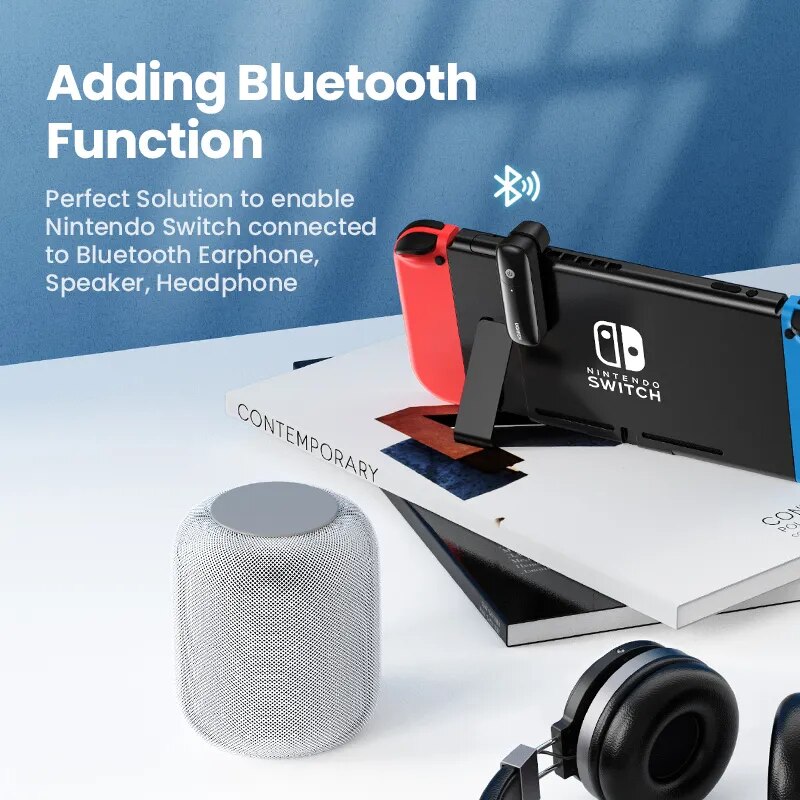 Ugreen 80189, Đầu thu âm thanh Bluetooth 5.0 AUX 3.5mm - Dành cho Nintendo Switch Lite PS4