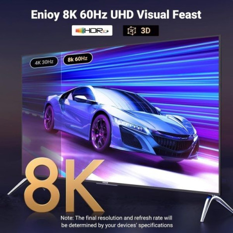 UGREEN 80397 DisplayPort to HDMI 8K Cable 2m  chính hãng