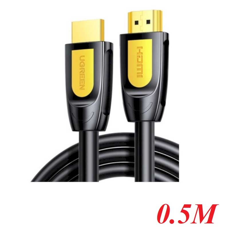 Ugreen 80837 Cáp HDMI Tròn UGREEN 0.5m (Vàng Đen) chính hãng