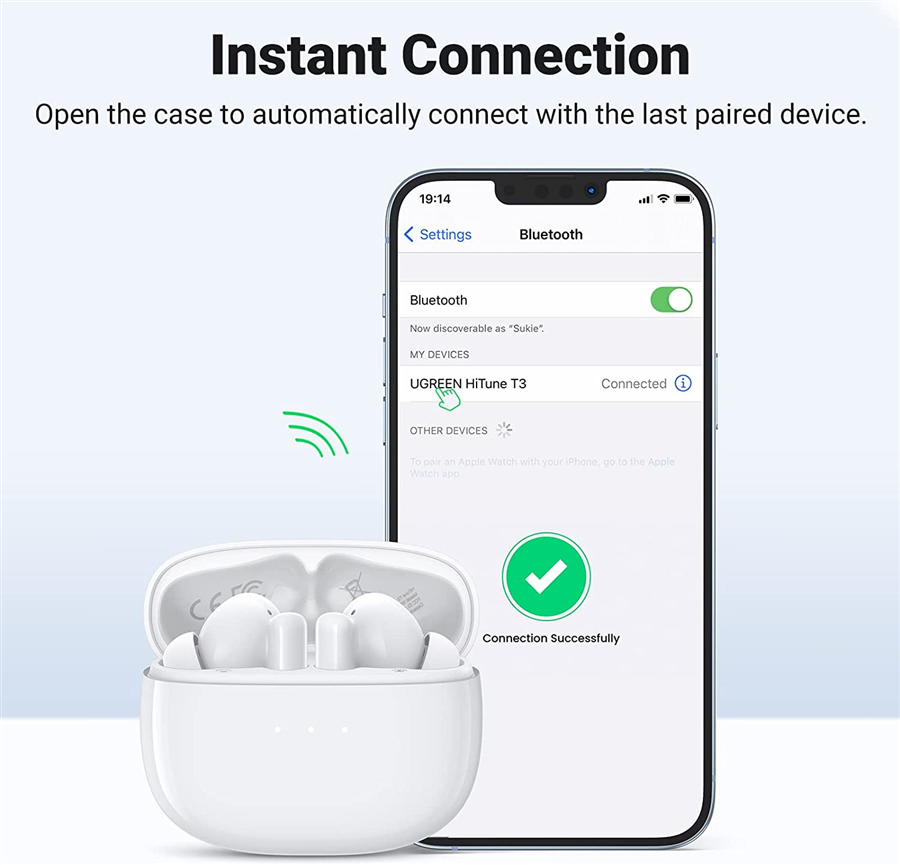 Ugreen 90206 Tai nghe Bluetooth TWS WS100 HiTune T3