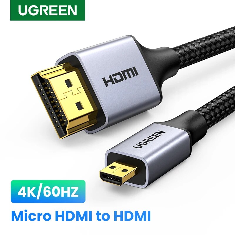 Ugreen 90512, Cáp chuyển Micro HDMI sang HDMI dài 1m hỗ trợ 4K Chính Hãng