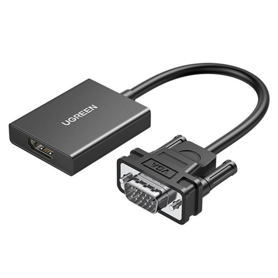 Ugreen 90813, Cáp chuyển HDMI to VGA hỗ trợ nguồn Cao Cấp Chính Hãng