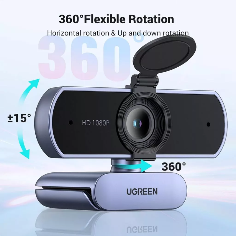 Webcam 2K@30Hz cho PC, Webcam Full HD 1080p/30fps, Tự động lấy nét Ugreen 25442 (4MP) cao cấp