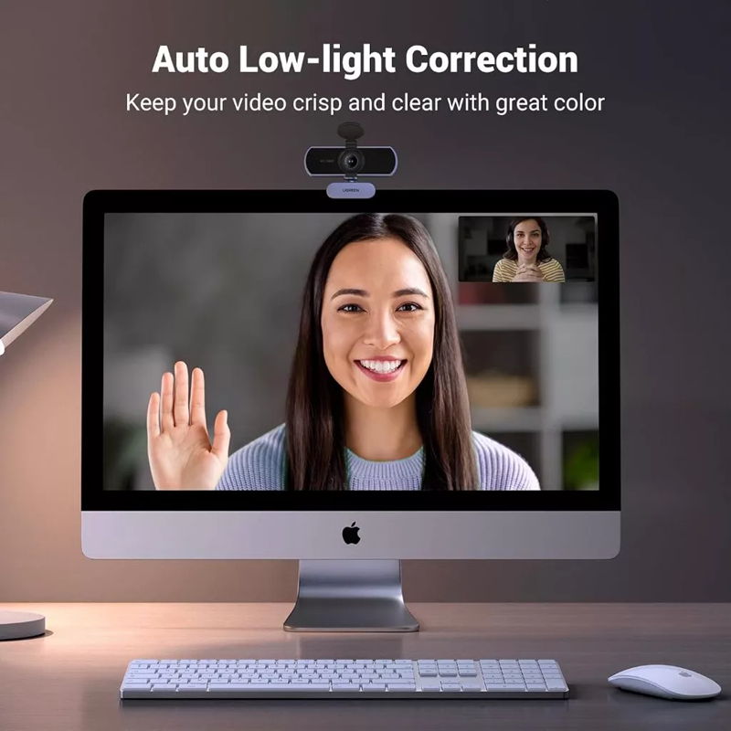 Webcam HD 1080P@30Hz cho PC, lấy nét cố định Ugreen CM678/15728 cao cấp