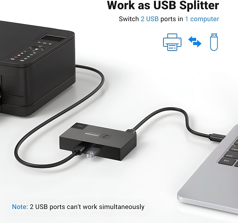 Ugreen 15149 bộ gộp USB 3.0 2 ra 1 cao cấp chính hãng