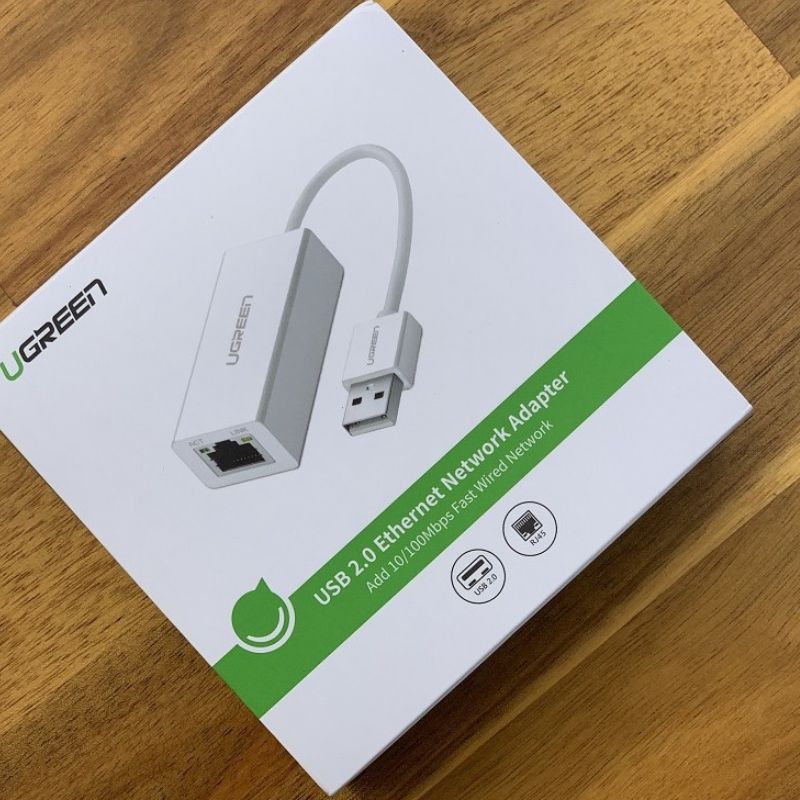 UGREEN 20253 Bộ Chuyển Đổi USB 2.0 To LAN 10/100Mbps chính hãng