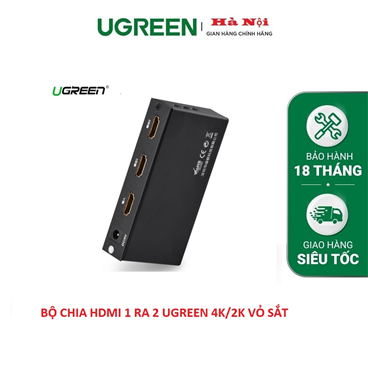 Bộ chia HDMI 1 ra 2 Ugreen UG 40201 hỗ trợ 4K 2K Chất lượng cao