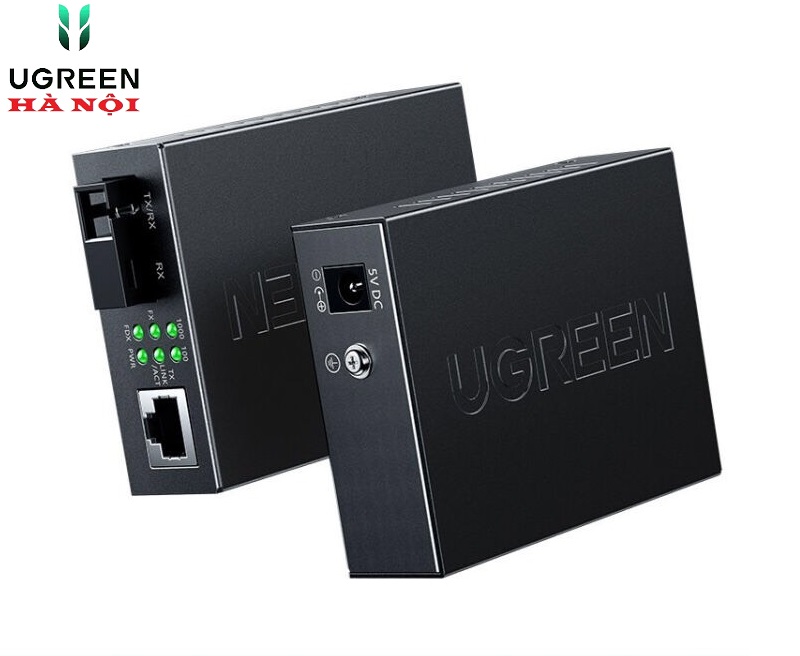 Bộ chuyển đổi quang điện 1 sợi SM 10/100 0-20KM 80168 (cặp 2 chiếc) UGREEN