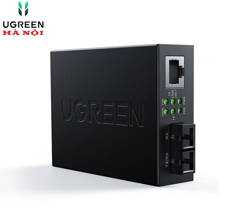 Bộ chuyển đổi quang điện 2 sợi SM tốc độ 1 Gigabit  0-20KM 80169 (1 chiếc) UGREEN