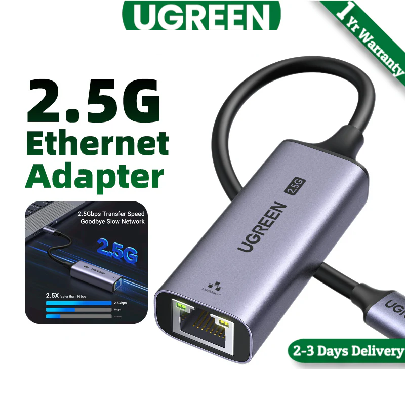 Bộ chuyển đổi UGREEN 25052 USB Type C sang mạng Gigabit 2.5G