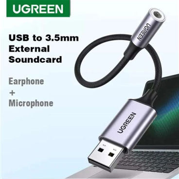 Ugreen 30757 Bộ chuyển đổi USB 2.0 sang 3,5 mm chính hãng