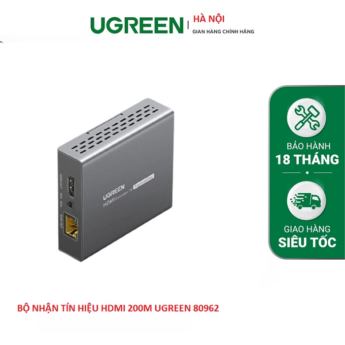 Bộ nhận tín hiệu HDMI 200M qua cáp mạng RJ45 Cat5e/Cat6 Ugreen 80962 (Receiver)