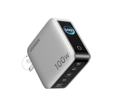 Bộ sạc USB C GaN 5 cổng UGREEN X773 Nexode Pro 100W, sạc màn hình thông minh