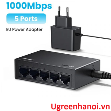 Bộ (Switch) chia mạng 5 cổng 10/100/1000Mbps Ugreen 35492EU cao cấp