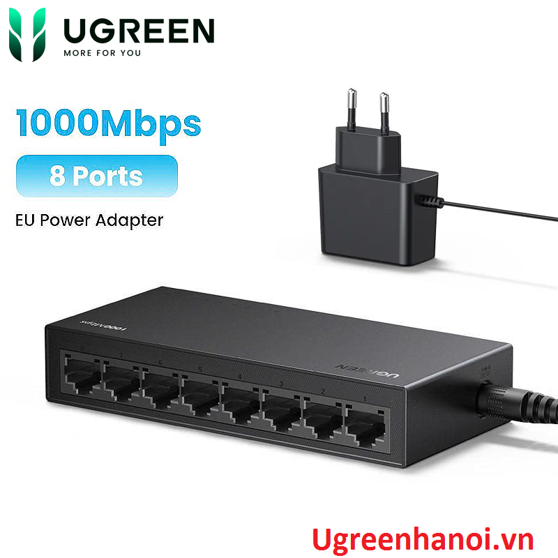 Bộ (Switch) chia mạng 8 cổng 10/100/1000Mbps Ugreen 35499EU cao cấp