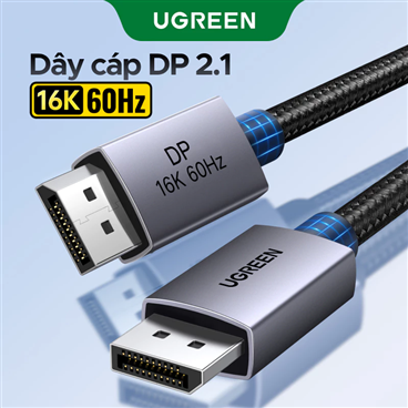 Cáp Displayport 2.1 dài 2M độ phân giải 16K@60Hz HDR Ugreen 55568 cao cấp