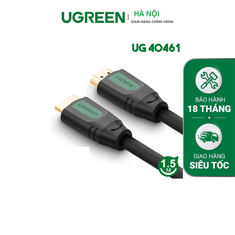 Ugreen 40461 Cáp HDMI 2.0 dài 1,5M hỗ trợ 4Kx2K chính hãng cao cấp