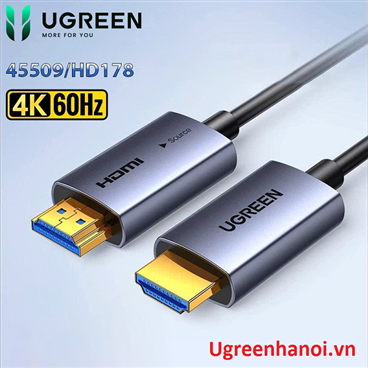 Cáp HDMI 2.0 Quang AOC Ugreen 45509 HD178 dài 50M - Truyền Tín Hiệu 4K@60Hz cao cấp