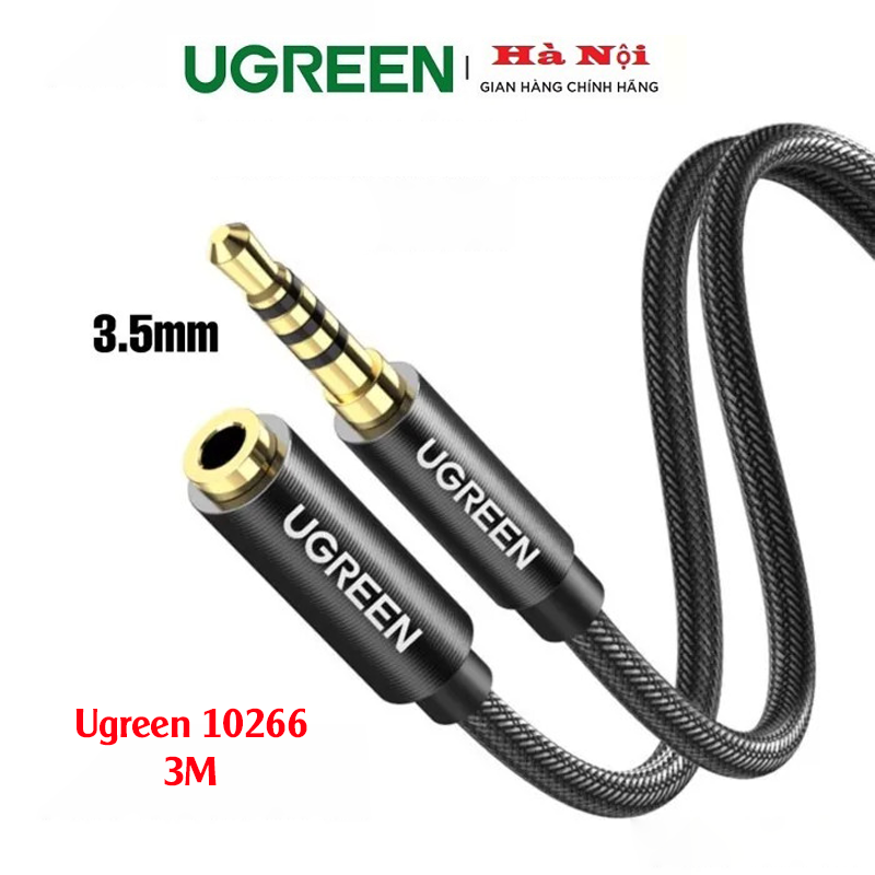 Cáp nối dài âm thanh AUX 3.5mm Ugreen 10266 dài 3M