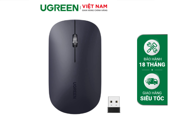 Chuột không dây UGREEN MU001 90372 Tốc độ chuột 4000 DPI - Hàng phân phối chính hãng