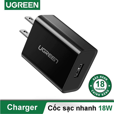 Củ sạc điện thoại USB-A 18W Ugreen 60495 cao cấp