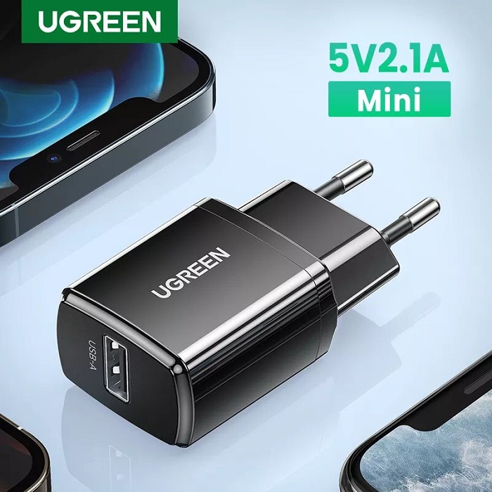 Củ sạc điện thoại USB-A 5V- 2.1A Ugreen 50459 cao cấp