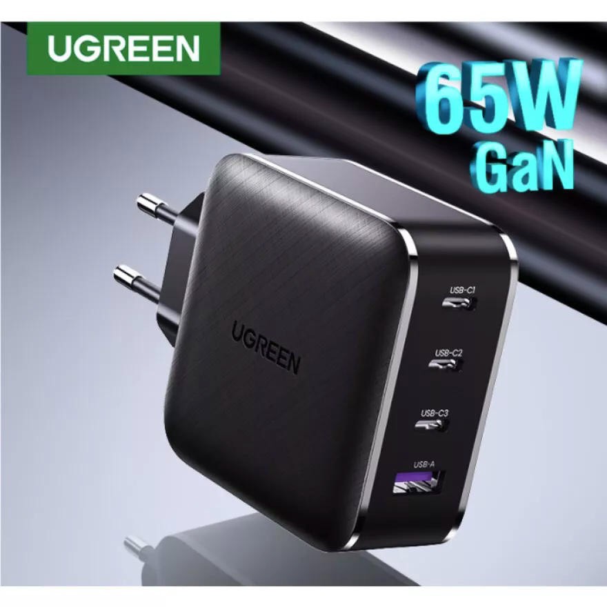 Củ sạc nhanh công suất cao UGREEN CD224 70774 Sạc nhanh PD 65W QC Dòng 5A cao cấp