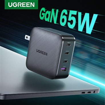 Củ sạc UGREEN sử dụng GAN hiện đại hỗ trợ nhanh PD USB 3.0 65W cho Samsung CD224 70773