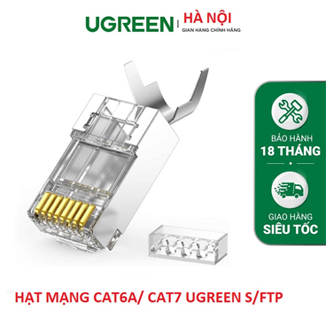 Đầu bấm mạng, Hạt mạng Cat6A/Cat7 FTP Ugreen 80828 Cao Cấp(hộp/100c- Hàng chính hãng