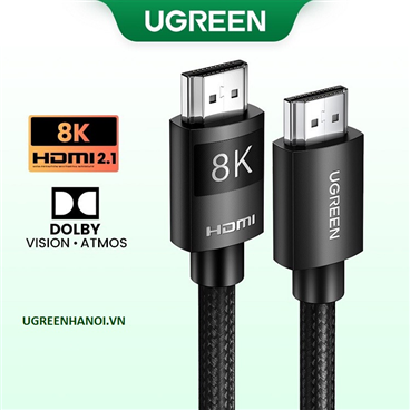 Dây, Cáp HDMI 2.1 dài 2M 8K@60Hz 48Gbps hỗ trợ HDR eARC Ugreen 40180 cao cấp