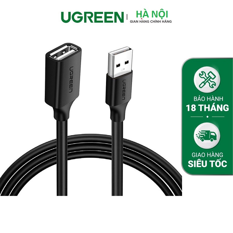 Dây, Cáp USB 2.0 nối dài 0,5m chính hãng Ugreen 10313 cao cấp