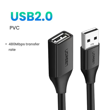 Dây, Cáp USB 2.0 nối dài 1m chính hãng Ugreen 10314 cao cấp