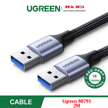 Ugreen 80791 Dây - Cáp USB 3.0 nối dài 2m chính hãng cao cấp
