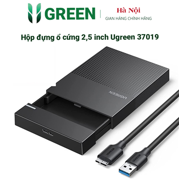 Hộp đựng ổ cứng 2,5 inch Ugreen 37019, USB 3.0 hỗ trợ 6TB chính hãng