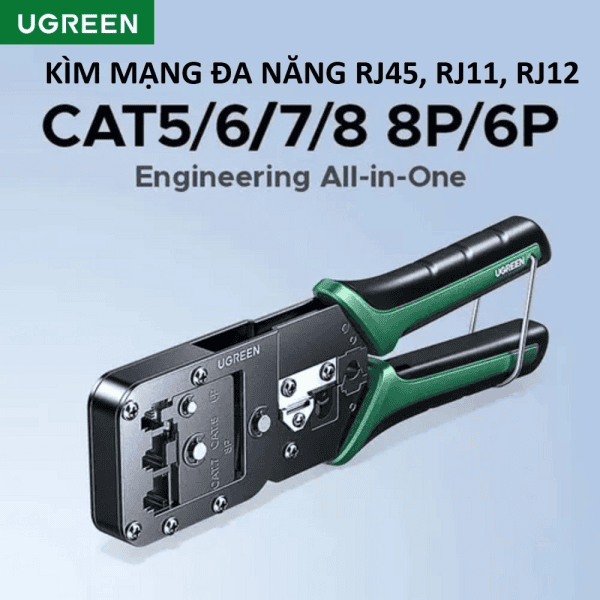 Kìm bấm mạng đa năng 6P/8P Cat5, Cat6, Cat7, Cat8 Ugreen 15115/NW200 cao cấp