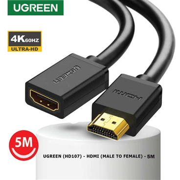 Ugreen 10146 Cáp nối dài HDMI dài 5M hỗ trợ 4K cao cấp chính hãng (Black)