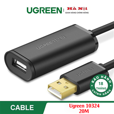 Ugreen 10324 Dây, Cáp tín hiệu nối dài USB 2.0 có chip khuếch đại cao cấp dài 20M