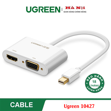 Ugreen 10427, Cáp chuyển đổi Mini Displayport to HDMI và VGA Cao Cấp