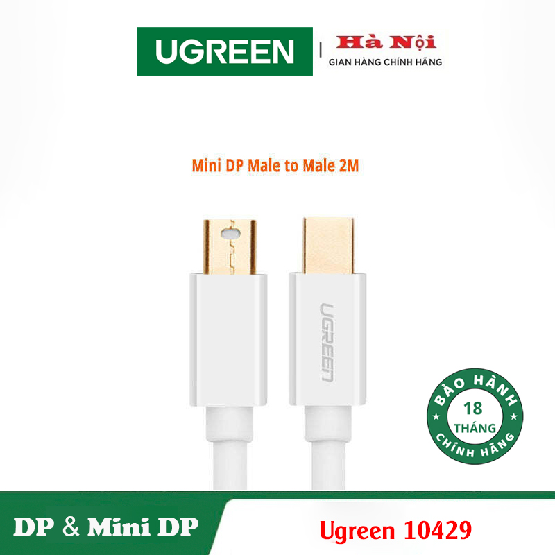 Ugreen 10429, Cáp Mini Displayport Dài 2M Cao Cấp Chính Hãng