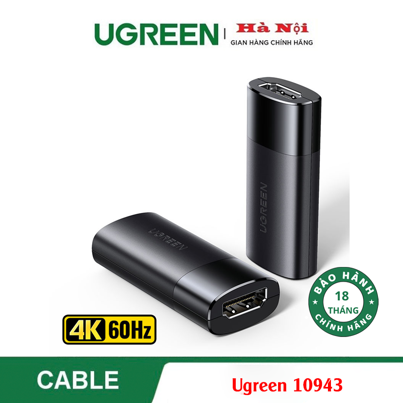 Ugreen 10943, Đầu nối HDMI 2.0 hỗ trợ 4K@60Hz có chip Cao Cấp Chính Hãng