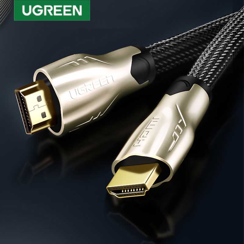 Ugreen 11197 Cáp HDMI HD102 đầu nối kim loại nylon bện 1.4V đồng đầy đủ 19+1 15M chính hãng