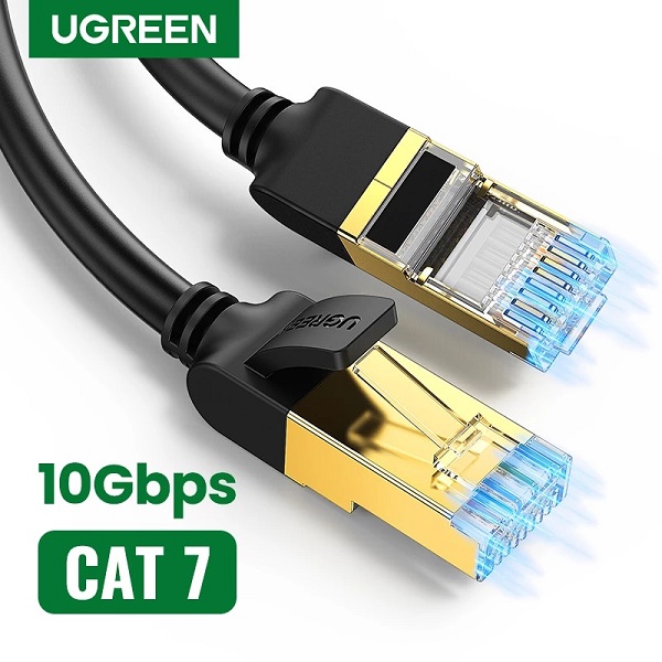 UGREEN 11229 Cat7 F/FTP dài 0.5m (Black) cao cấp